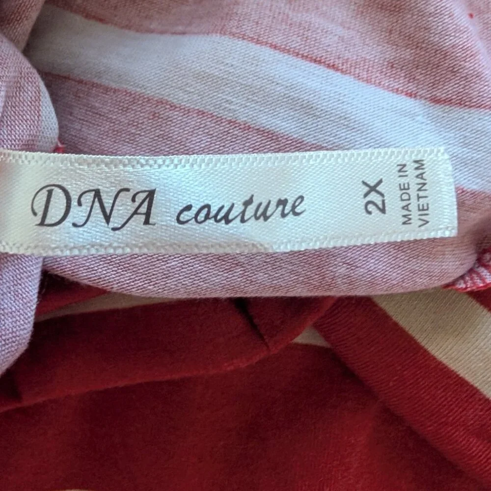 DNA Couture plus size 3x (more like a 16) Maxi Skirt Red/Tan Type‎ 3 NWOT